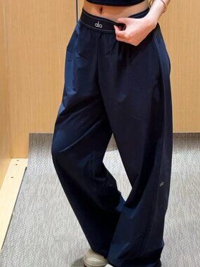 ✨ALO Yoga Flow Yoga Trousers Navy Blue Regular Size 30-inch Inner Seam Length
